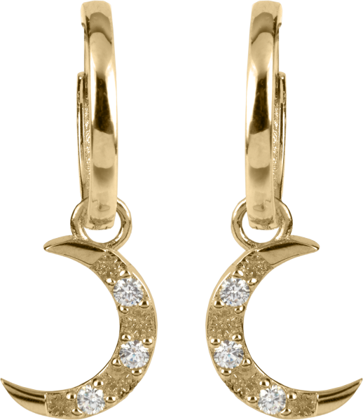 Jacques Lemans  SE-O179H Damen Ohrstecker Ohrringe Sterlingsilber vergoldet mit weißen Topaz